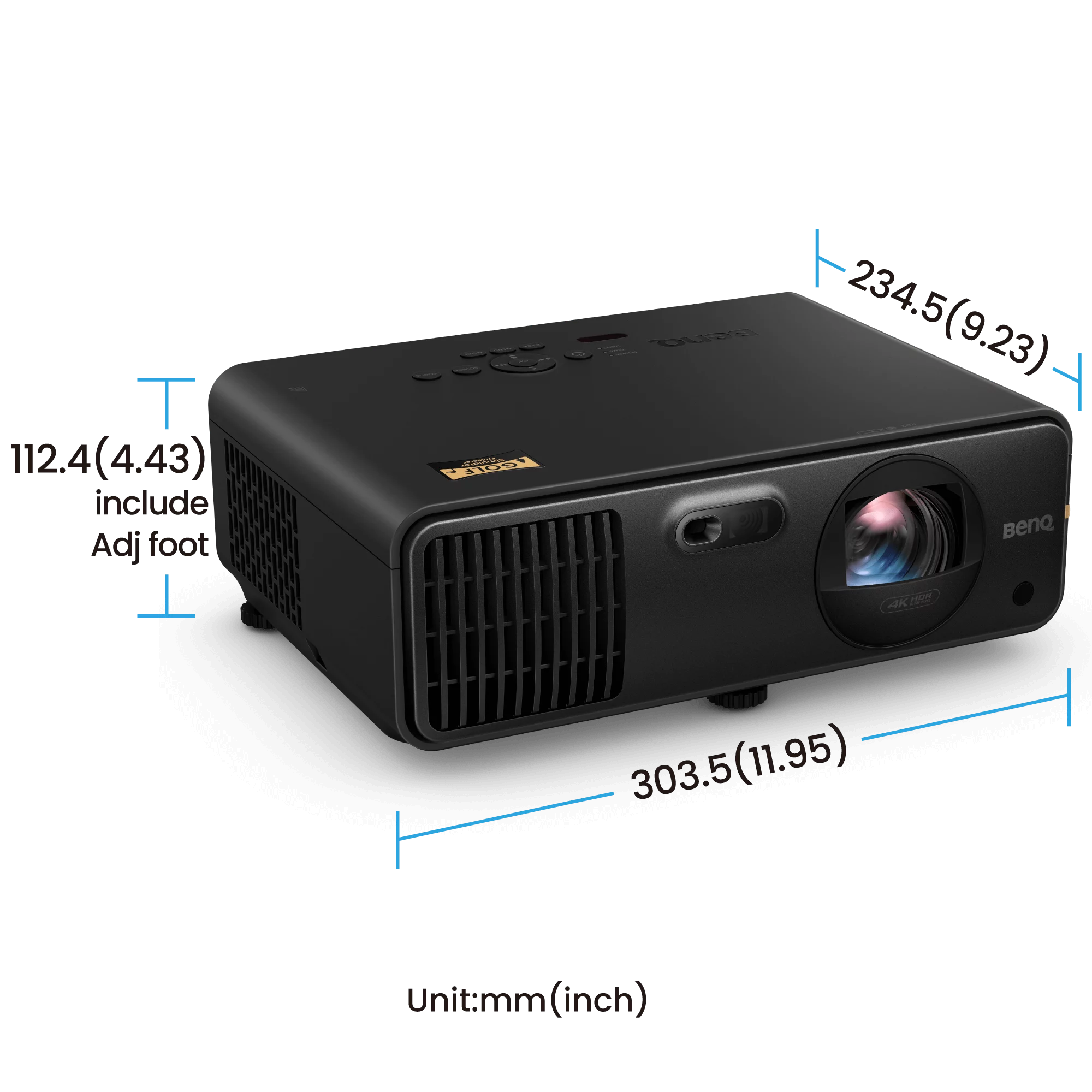 BenQ AK700ST 4000 Lumen 4K - Golf Sim Short Throw Projector